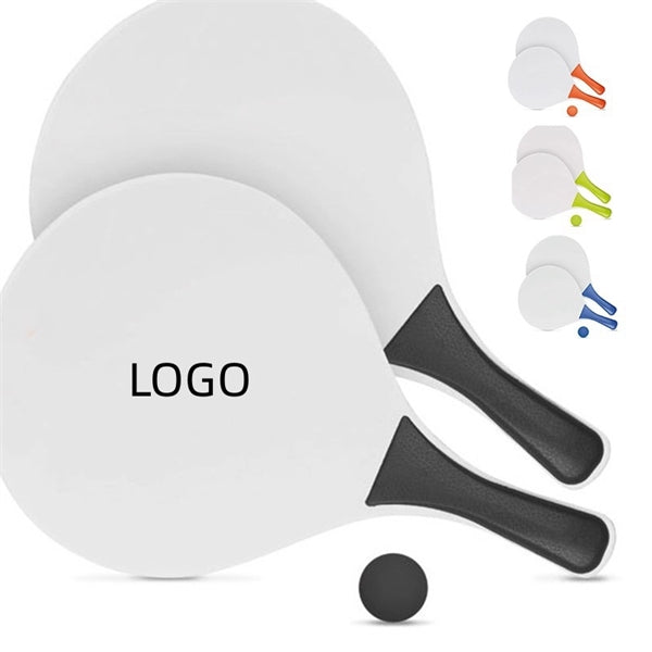 Beach Tennis Wooden Paddle Game Set