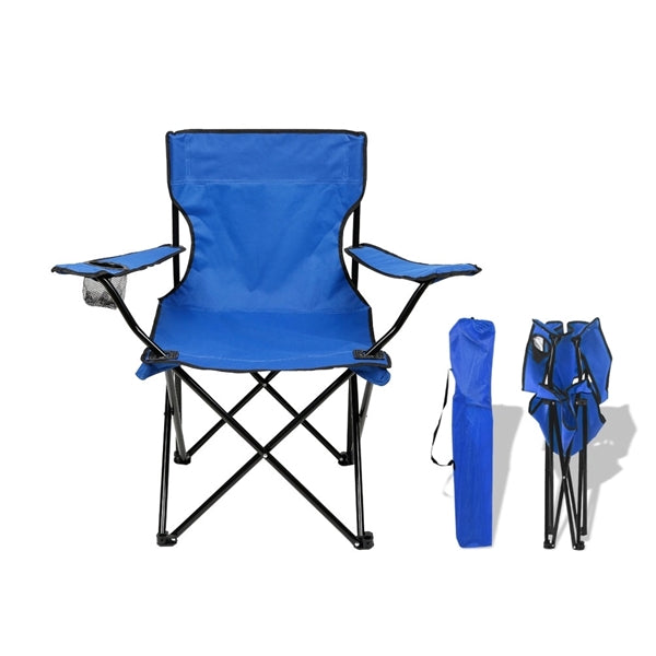Portable folding chair with cup holder