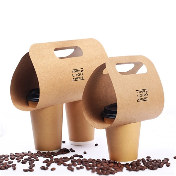 2 Cups Kraft Paper Coffee Holder