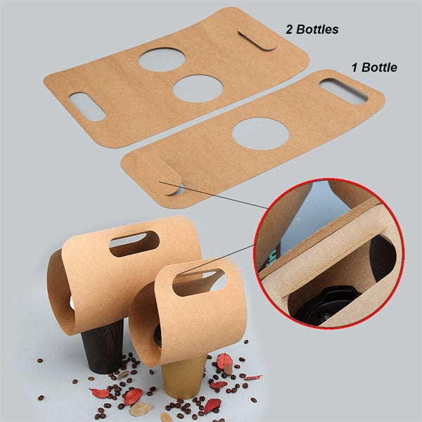 2 Cups Kraft Paper Coffee Holder