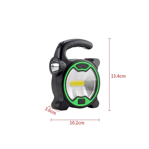 2 in 1 Portable Handle COB Work & Camping Lamp Flashligh