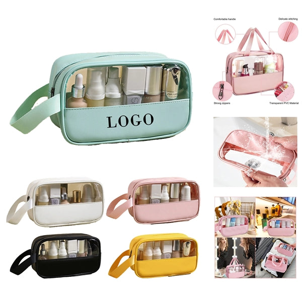 PU Waterproof Cosmetic Handbag
