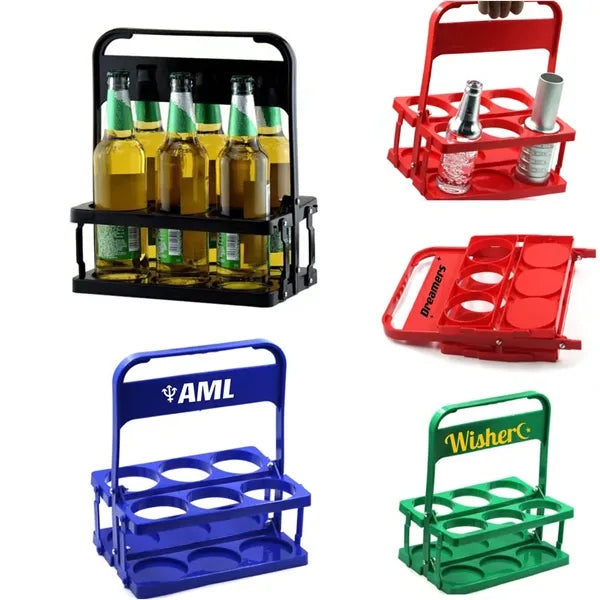 Foldable Plastic Drink Carrier with Handle