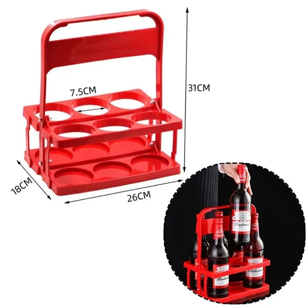 Foldable Plastic Drink Carrier with Handle