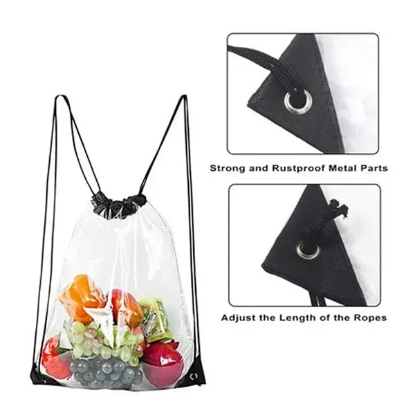 Clear Drawstring Bag Stadium Backpack