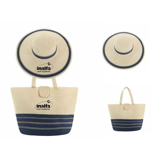 Straw Hat and Bag Set
