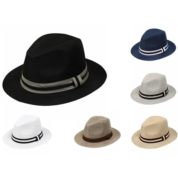 Paper Straw Fedora Hat