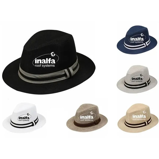 Paper Straw Fedora Hat