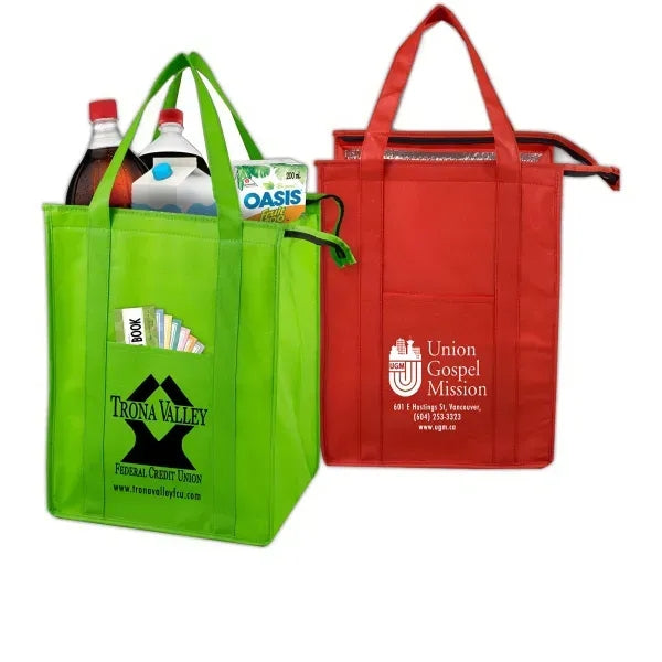 Super Cooler Large Insulated Zipper Tote Bag