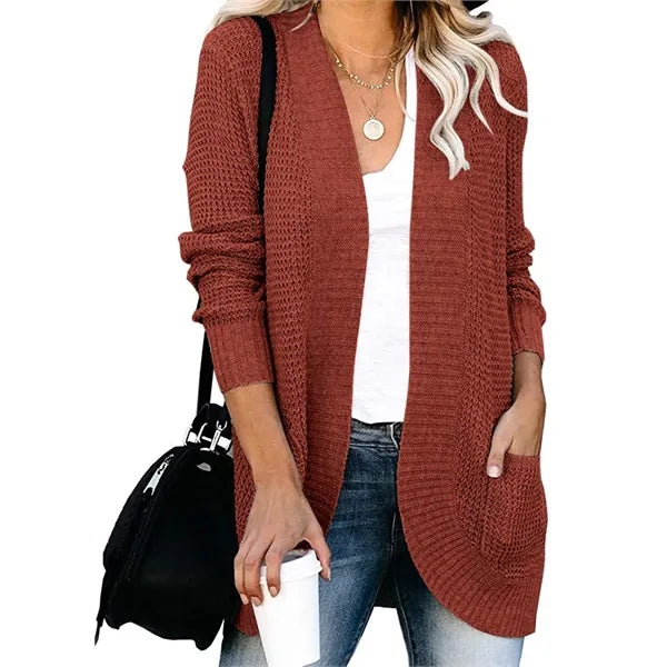 Women's Long Sleeve Open Front Casual Soft Knit Cardigan