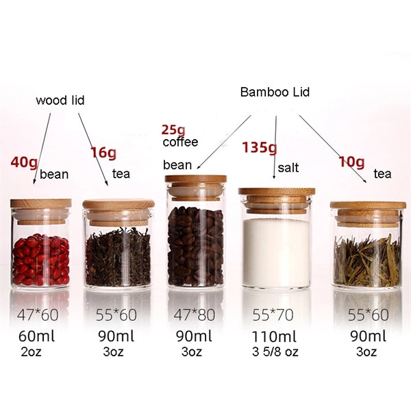 Glass Jar with Bamboo Lid