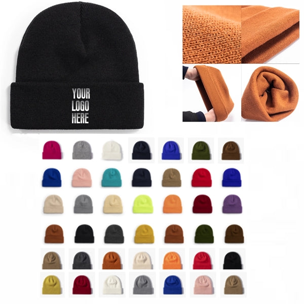 Adult Winter Thermal Hats (Cuffed Knit Cap)
