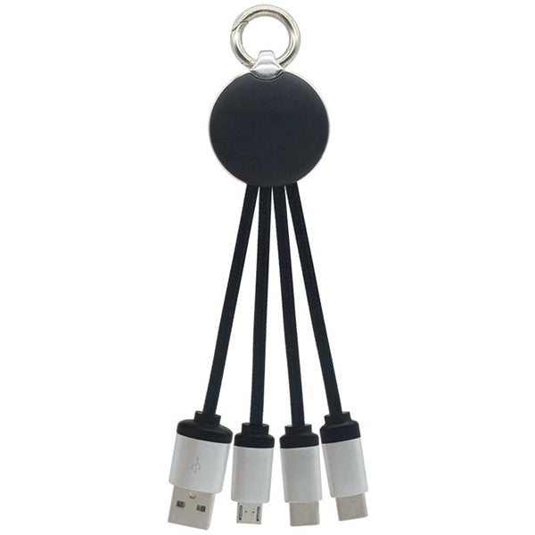Led Light Color 3 In 1 Cable Keychain