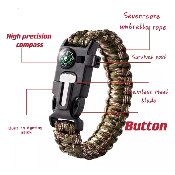Multi-function Polyester Survival Bracelet