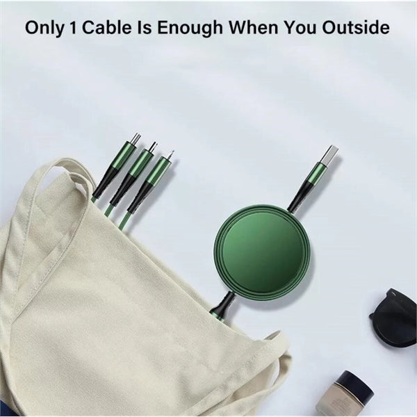 Fast Charging Multiple 3 in 1 Retractable USB Cable