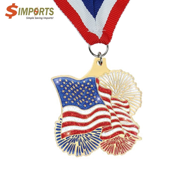 Iron Imitation Cloisonne Medal (Simports)
