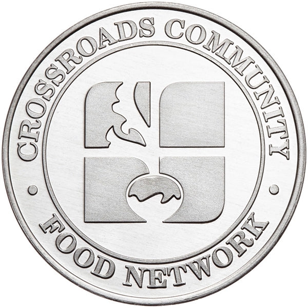 Aluminum coin - natural silver color