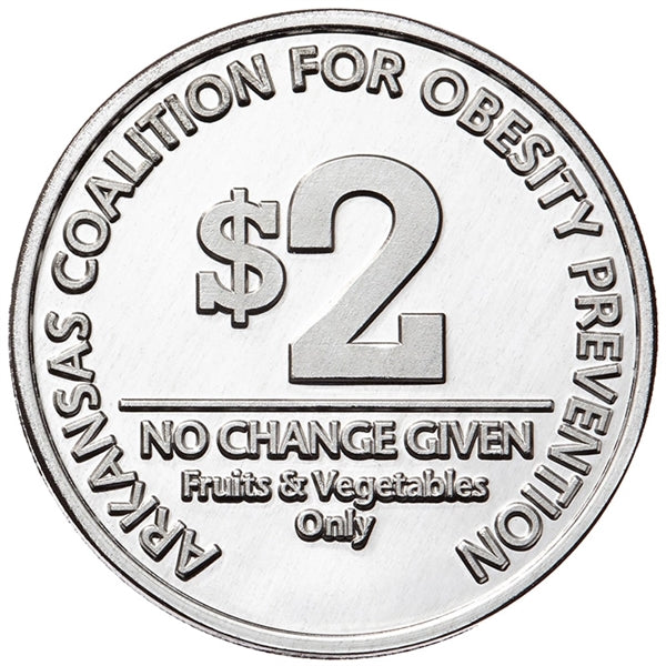 Aluminum coin - natural silver color