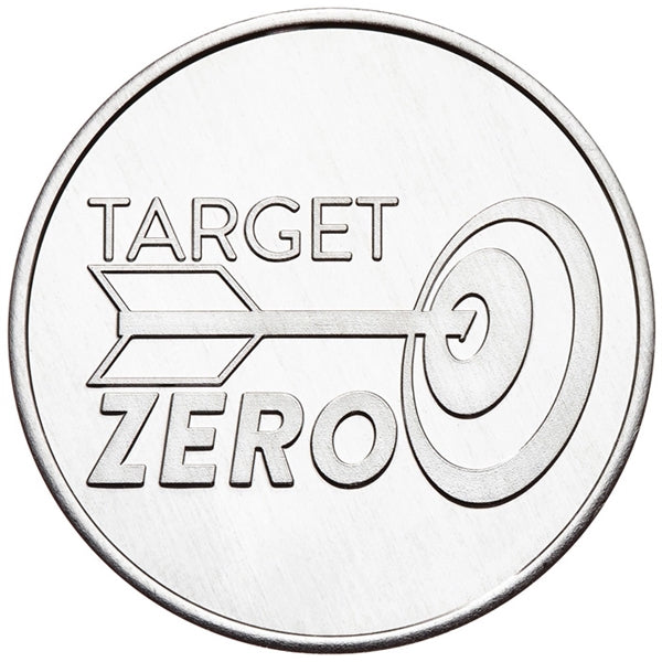 Aluminum coin - natural silver color