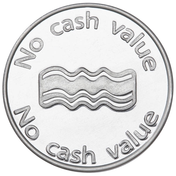 Aluminum coin - natural silver color