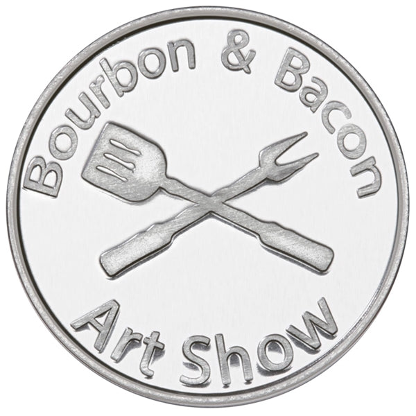 Aluminum coin - natural silver color