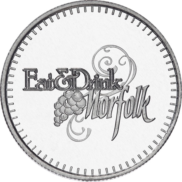 Aluminum coin - natural silver color