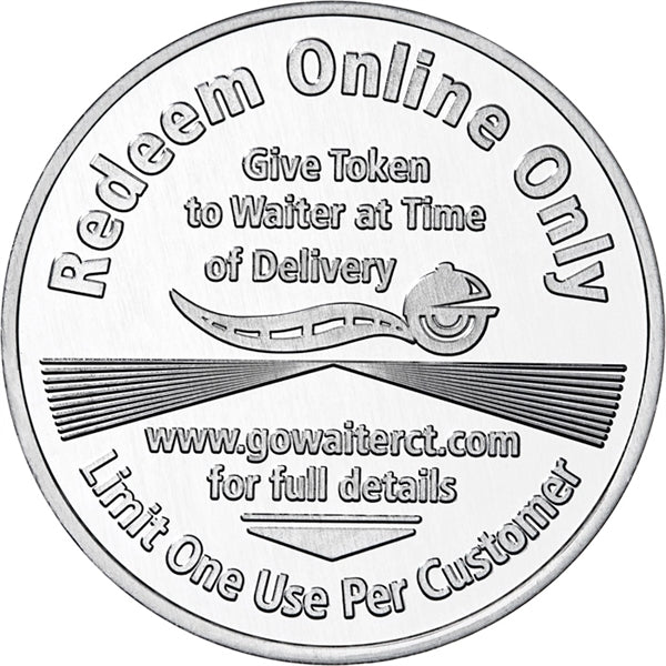 Aluminum coin - natural silver color