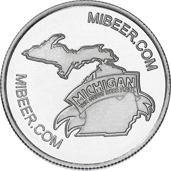 Aluminum coin - natural silver color