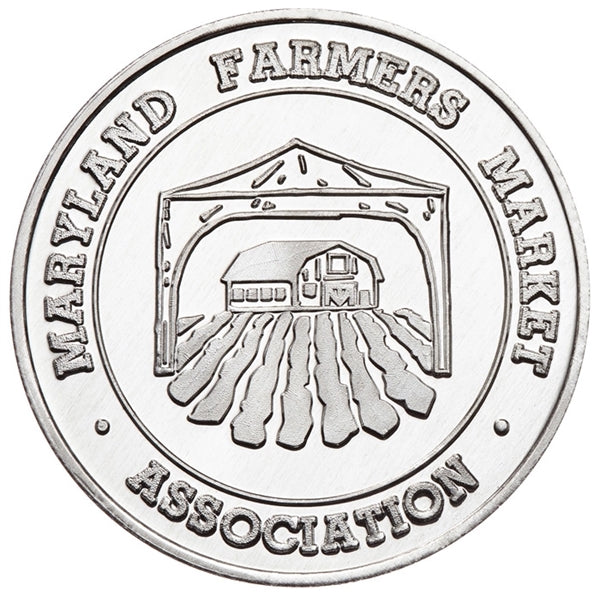 Aluminum coin - natural silver color