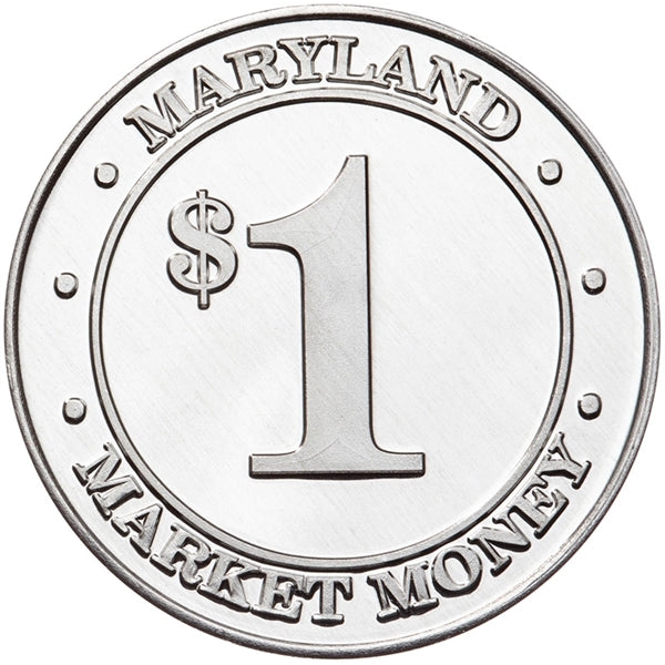 Aluminum coin - natural silver color