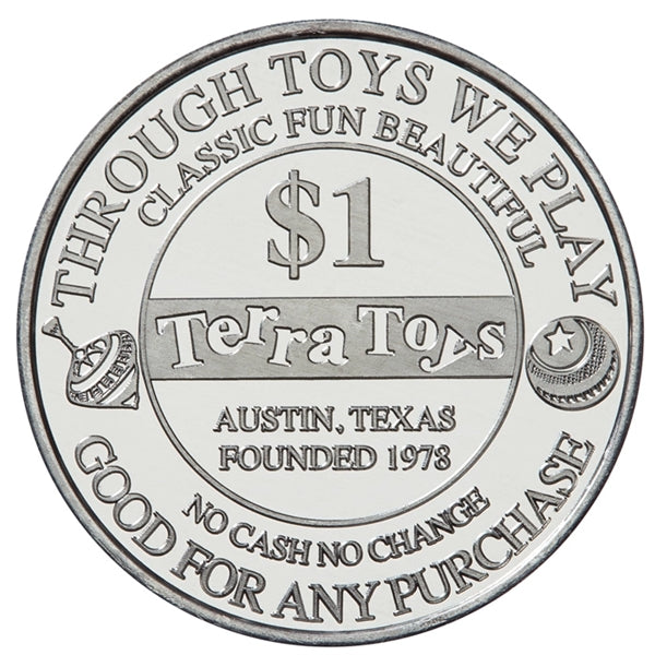 Aluminum coin - natural silver color