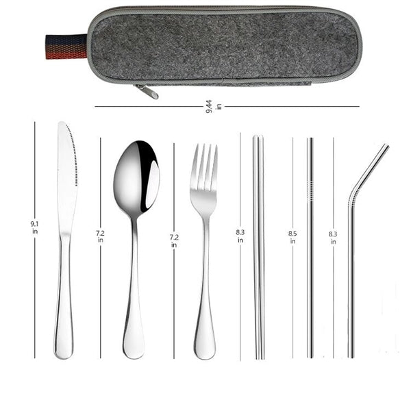 Stainless Steel Cutlery Set In Pouch