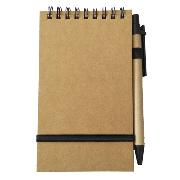 Eco Pocket Spiral Notebook Jotter w/Pen