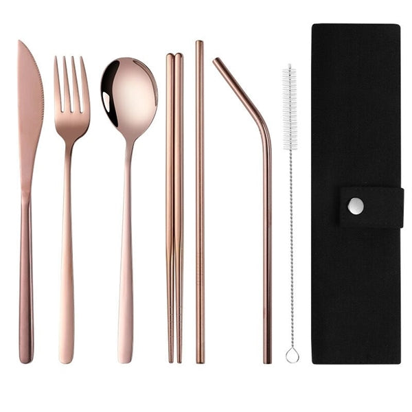 Stainless Steel Cutlery Set In Pouch