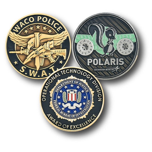 Struck Brass Coins - Double Sided, 2 1/4"