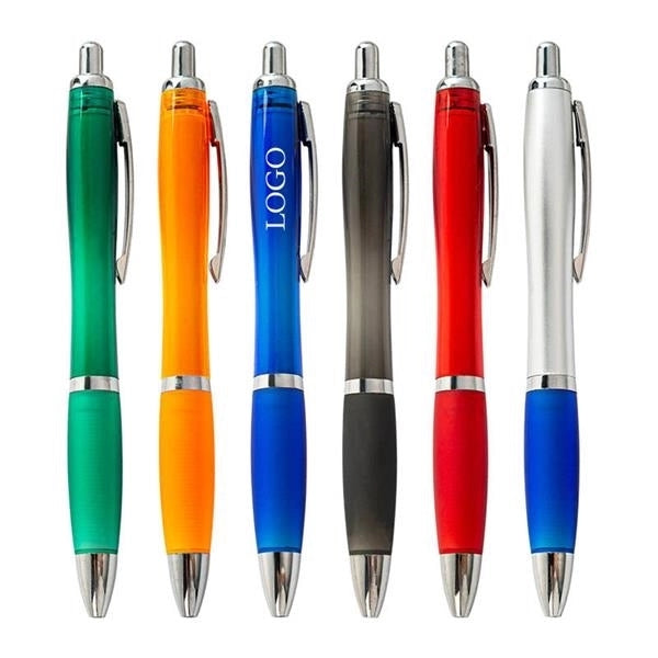 1.0 Mm Custom Retractable Plastic Ballpoint Pen