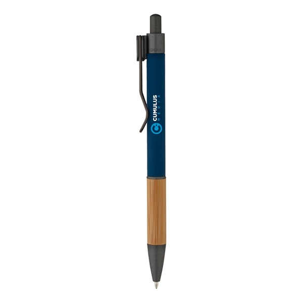 Soft Touch Bamboo Grip Ballpoint Pen