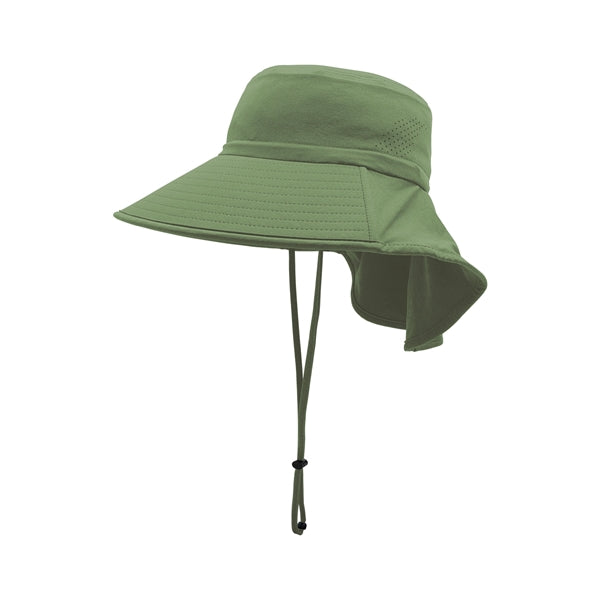Wide Brim Sun Hat With Neck Flap