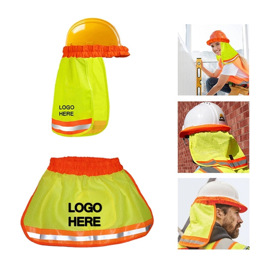Reflective Neck Sun Shade Shawl For Hard Hat
