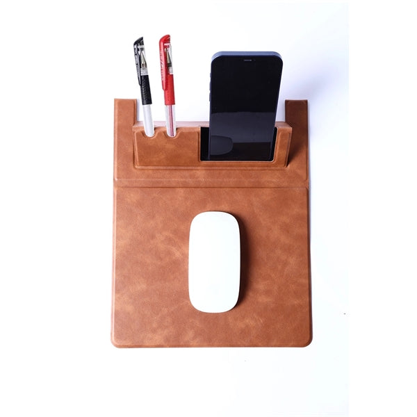 Multi Functional Mouse Pad with Organizer Phone & Pen Holder