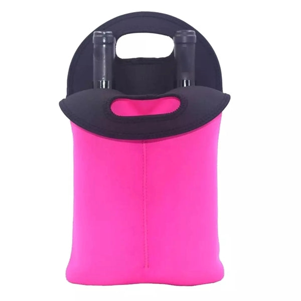 Neoprene Wine Double Bottle Tote Bag