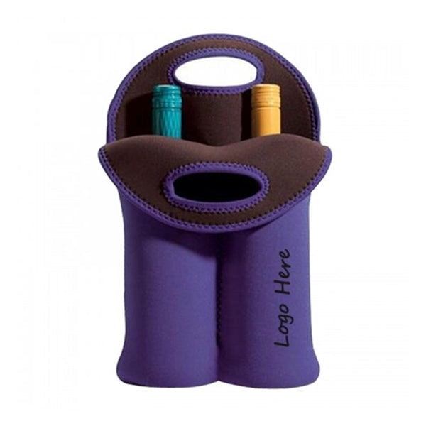 Neoprene Wine Double Bottle Tote Bag