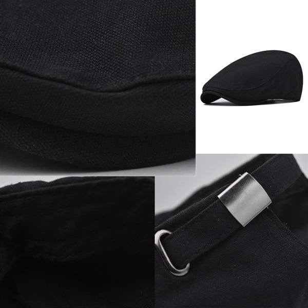 Mens Cotton Newsboy Cap