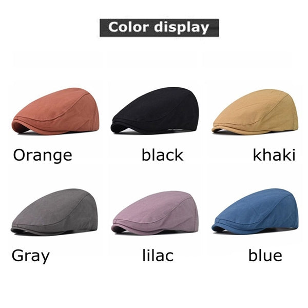 Mens Cotton Newsboy Cap