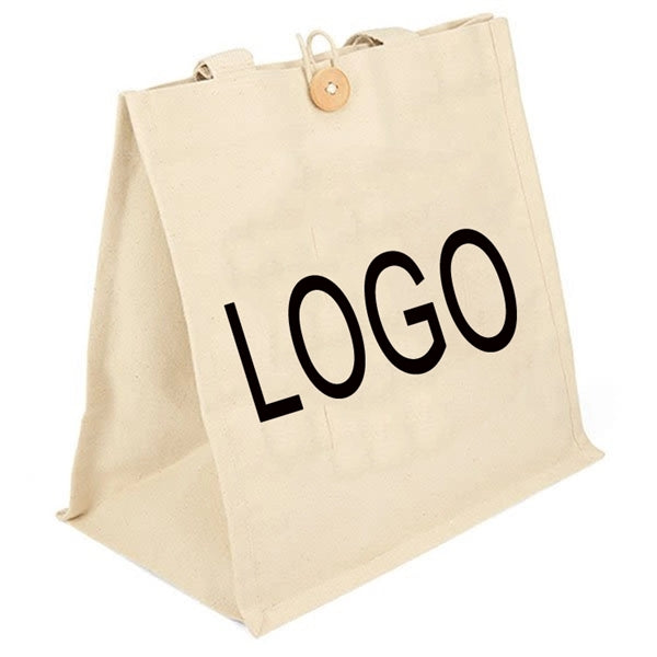Cotton Tote with Wooden Button