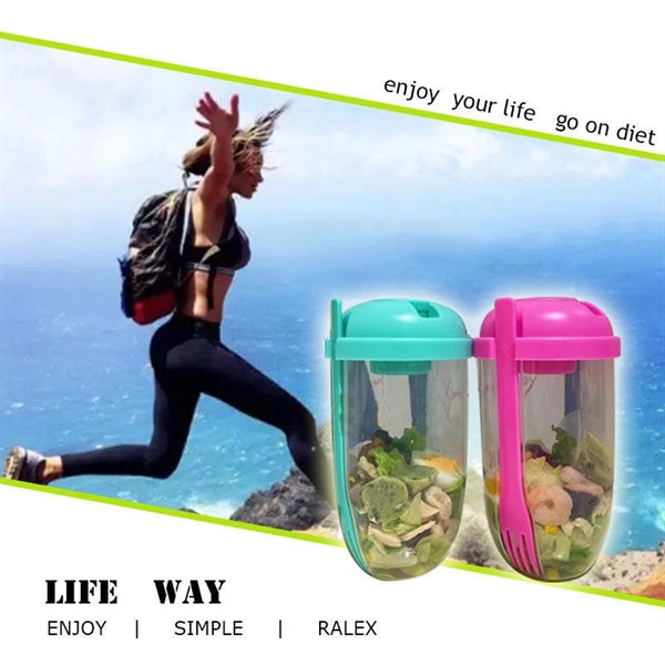 Salad Cup Shaker Set Lunch Container