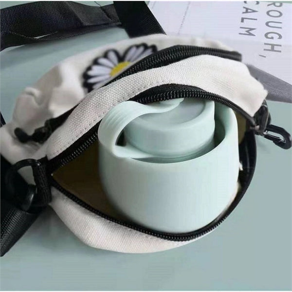 17 oz Portable Collapsible Folding Silicone Water Bottle