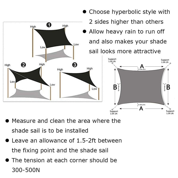 Outdoor Sun Shade Sail