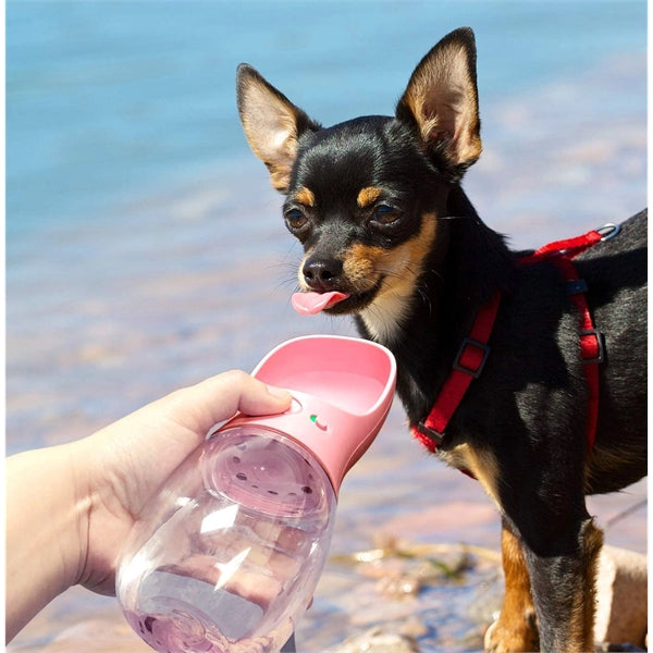 12oz Portable Puppy Dog Water Dispenser with Drinking Feeder