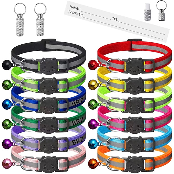 Reflective Dog Cat Collars with Bells